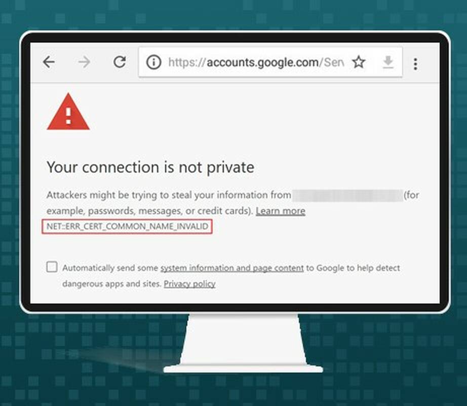 ERR CERT COMMON NAME INVALID — как исправить?