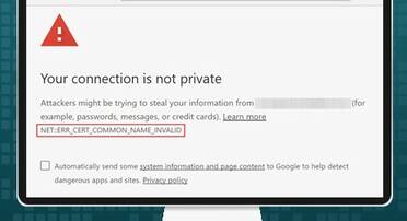 ERR CERT COMMON NAME INVALID — как исправить?