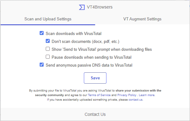 Vt4browsers настройки